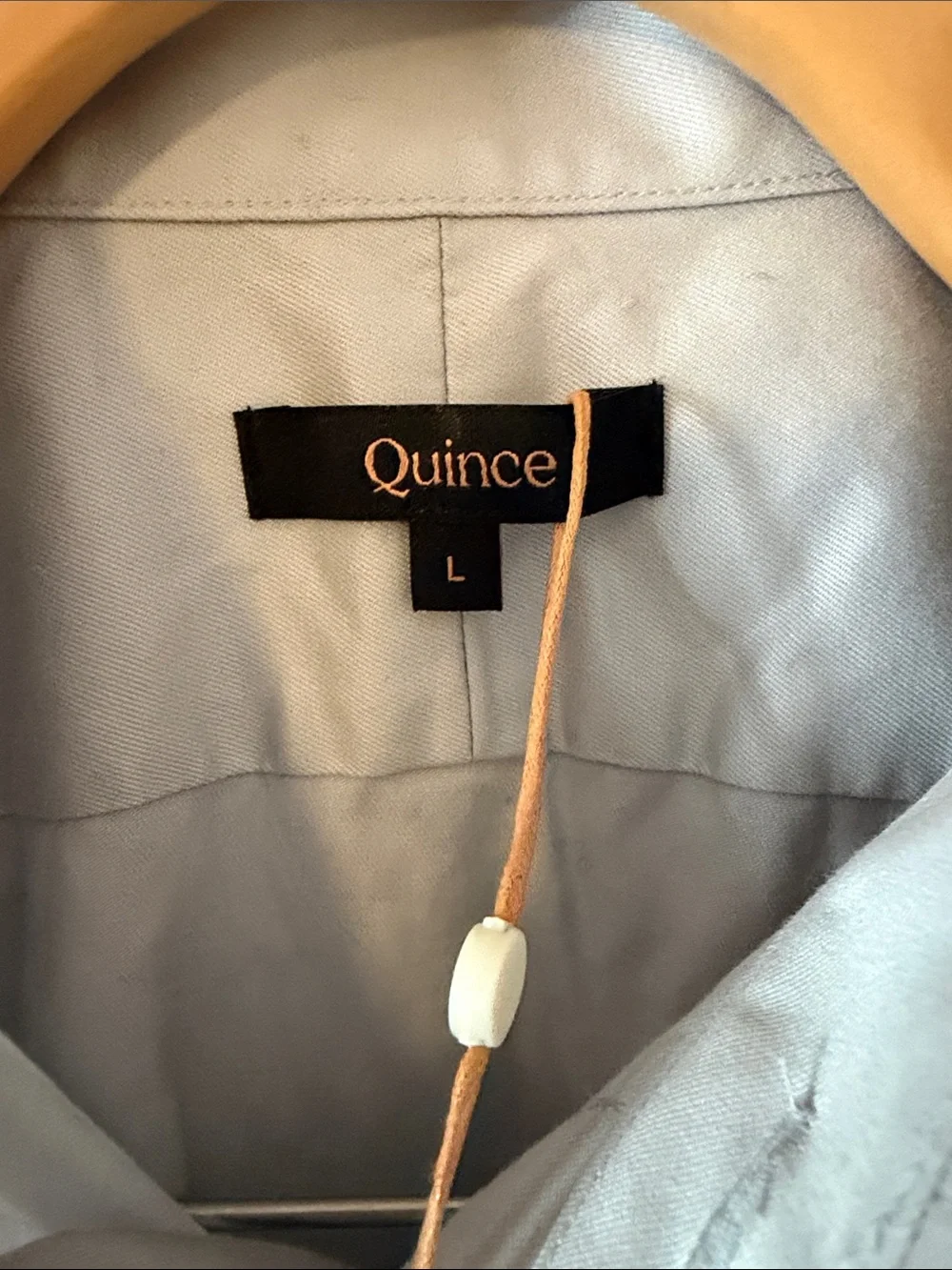 Quince Organic Cotton Stretch Twill Dress Shirt in Light Gray Size L